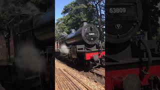 Give Em Hell 7f 53809 at the Sheringham 1940s weekend train railway steamengine steamtrain [upl. by Tess161]