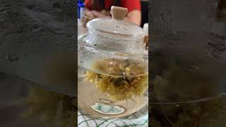 blooming chrysanthemum tea tea blooming tea chrysantemumtea relaxingtime [upl. by Mitchell]