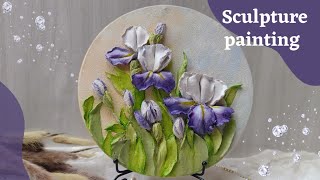 Sculpture Painting Flowers TutorialHow To Make Sculpture Painting Скульптурная живопись [upl. by Filmore]