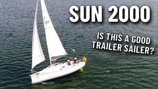 JEANNEAU SUN 2000 TRAILER SAILER  Boat Review  Test Sail [upl. by Ahsinauq]