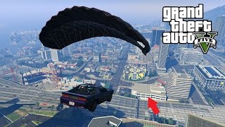 GTA 5  NOUVELLE VOITURE PARACHUTE  EPIC STUNT ET COURSE POURSUITE [upl. by Rexferd]