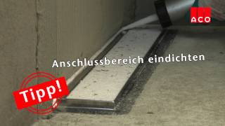 Bodengleiche Duschen Einbau einer ACO ShowerDrain Duschrinne [upl. by Tews]