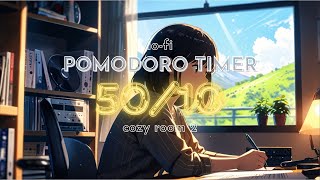 5010 Pomodoro timer  2h  cozy study room 2  lofi sound [upl. by Alcina]