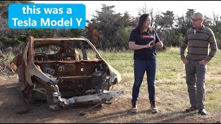 A Tesla caught fire so what can we learn [upl. by Adnak]