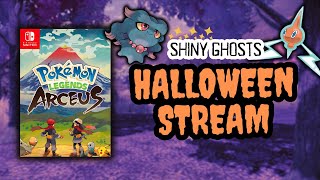 The Hunt for Shiny Ghost Pokemon Day 1  Pokemon Legends Arceus Halloween Livestream [upl. by Eirased]