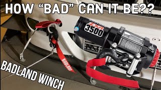 Harbor Freight Bandland ZXR 3500 lbs winch install and review [upl. by Drannek]