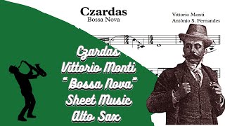 Czardas  Vittorio Monti quotBossa Novaquot SheetMusic Alto Sax PlayAlong [upl. by Dag7]