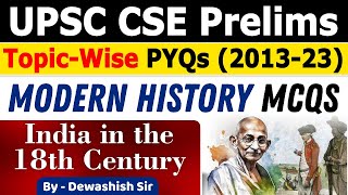 India in the 18th Century  UPSC Prelims Topic Wise PYQs  Modern History modernhistory upsc [upl. by Melli]