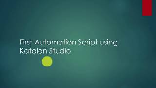 Creating first script using record and replay method in Katalon Studio [upl. by Luahs943]