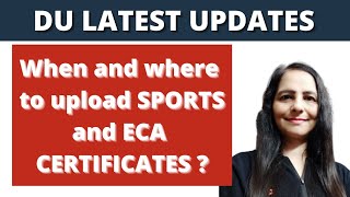 When and Where to upload Sports and ECA Certificates  sportsquota ecaquotacertificates [upl. by Aeslehc]