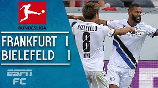 Arminia Bielefeld return with a 11 draw vs Eintracht Frankfurt  ESPN FC Bundesliga Highlights [upl. by Zysk]