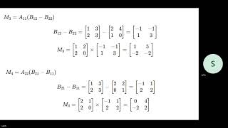 Strassen’s Matrix Multiplication ضرب المصفوفات باستخدام خوارزمية ستراسن [upl. by Maryann104]