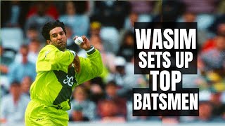 Wasim Akram Sets Up Top Batsmen of His Era With Bowling Masterclass  Best Swing Bowling [upl. by Venn]