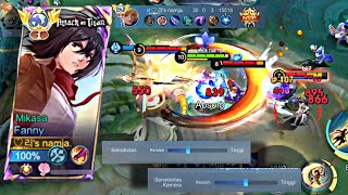 fanny control settings  MIKASA AGGRESSIVE KDA3003Mobile Legends [upl. by Htabmas612]