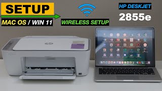 HP DeskJet 2855e Setup Windows 11 amp Mac OS Connect To WiFi Add In Laptop For Wireless Print amp Scan [upl. by Matusow]