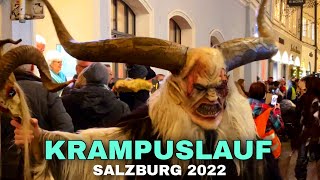 Krampuslauf in Salzburg 2022  Größter Krampuslauf [upl. by Dorsy752]