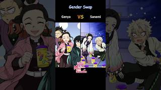 GENDER SWAP♀️🔁♂️ Genya VS Sanemi  KimetsuNoYaiba 性別交換 DemonSlayer [upl. by Herve]