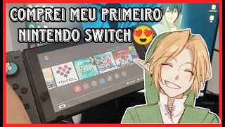 COMPREI MEU PRIMEIRO NINTENDO SWITCH V2 nintendo switch ZELDA mariokart8deluxe [upl. by Aminta]