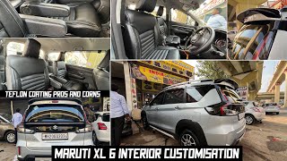 MARUTI XL6 FULLY MODIFIED  CUSTOMISED INTERIOR  TEFLON COATING [upl. by Nathalia243]