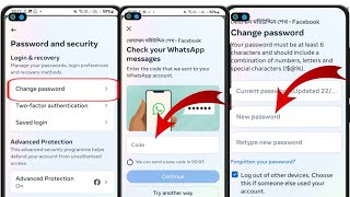 How to Change Password in Facebook Without WhatsApp Code  Make Important Changes in Accounts Center [upl. by Sherburn]