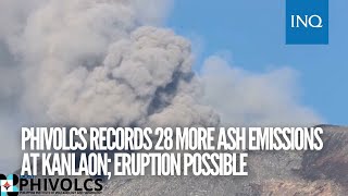 Phivolcs records 28 more ash emissions at Kanlaon eruption possible [upl. by Ereynihc]