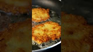 How EASY are these CRISPY Kartoffelpuffer German Potato Pancakes😮 Homemade Reibekuchen shorts [upl. by Aisiram]