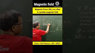 magnetic force BiL on a rod in variable magnetic field class12thphysics shorts neet jee tricks [upl. by Eirdua]