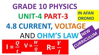 Grade 10 Physics Unit 4 Part 3 Current Voltage and Ohms Law [upl. by Winnick]