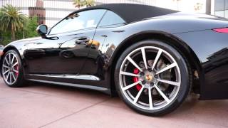 2013 Porsche 911 Carrera 4S 991 Cabriolet Triple Black 20quot Carrera Classic wheel porscheconnect [upl. by Ahsienet]