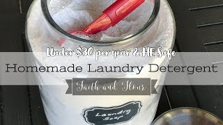 DIY HE Laundry Soap  How to Make Homemade Laundry Detergent for under 30 Per Year [upl. by Betta]