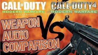 Modern Warfare Remastered vs Call of Duty 4  Weapon Audio Comparison [upl. by Danika]