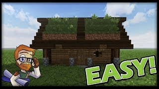 Minecraft Starter House  9x5 Mountain Starter House Tutorial [upl. by Ogata]