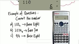 USING CALCULATOR NUMBER BASES [upl. by Shamus]