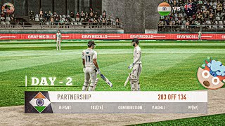 INDIA vs AUSTRALIA 1ST TEST MATCH  VIRAT KOHLI RISHABH PANT 200 PARTNERSHIP 🥶 REAL CRICKET SWIPE [upl. by Abas611]