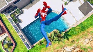 GTA 5 SPIDERMANRagdolls Falls compilation 5 GTA 5 Fails Funny MomentsRagdolls [upl. by Annovad]