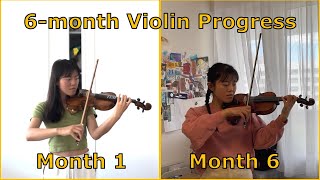 6month violin progress  selftaught beginner violinist [upl. by Yorled188]