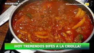 Receta Bifes a la criolla de Claudio Guarnaccia Parte 2 en Hoy Nos Toca a las Diez [upl. by Ellehcen]