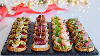 4 Canapés Gourmet con Pan Tostado para Celebrar la Navidad 20232024  DarixLAB [upl. by Ailemap]