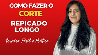 Corte Cabelo Longo Repicado Com Franja [upl. by Nefen]