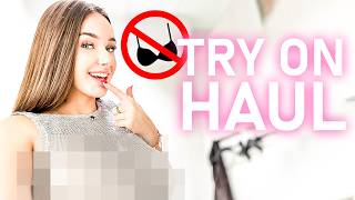 4K TRY ON HAUL IN MALL  GET READY WITH ME  CHALLENGE WITH SHEER TOPS [upl. by Nirret222]