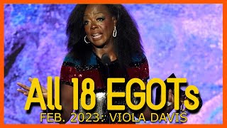 ALL 18 EGOT WINNERS 2023  UPDATED VIOLA DAVIS [upl. by Nevin]