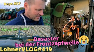 LohnerVLOG419 Desaster an der Frontzapfwelle vom Fendt 926 I Maisstroh mit dem Xylon 524 I Raps AKF [upl. by Nereids814]