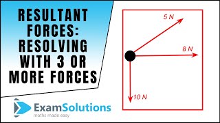 Resultant Forces  Resolving method for 3 or more forces  ExamSolutions [upl. by Aztiram]