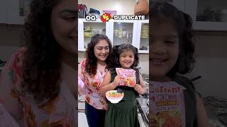 Original vs Duplicate Carbonara Ramen Review‼️thakursisters foodchallenge [upl. by Breena]