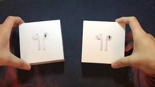 UNBOXING AIRPODS  VS FAUX AIRPODS [upl. by Nyrem928]