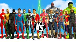 THE AVENGERS MARVEL COMICS VS JUSTICE LEAGUE DC COMICS REMASTERD  EPIC BATTLE [upl. by Bowen]