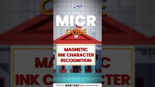 MICR CODE  Magnetic Ink Character Recognition  micr micrcode kgsbanking magnetic shorts [upl. by Aubert118]