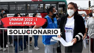 ✨ SOLUCIONARIO ✍ San Marcos 2022 I 📢Área A [upl. by Stephen884]