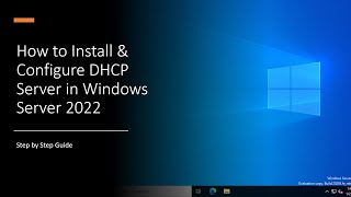 How to Install amp configure DHCP Server in Windows Server 2022  Configure Scope Step by Step [upl. by Ermin370]