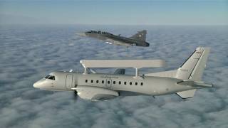 Royal Thai Air Force Gripen and Saab 340 Erieye AEW [upl. by Riane282]